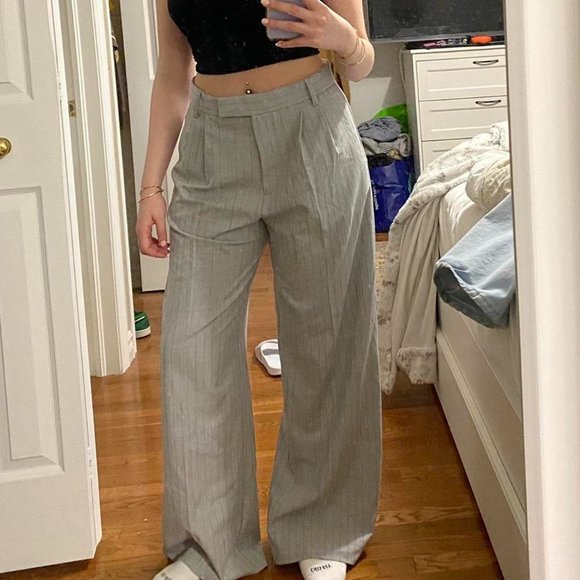 Tailored Grey Pinstripe Pant - Picture 1 of 2